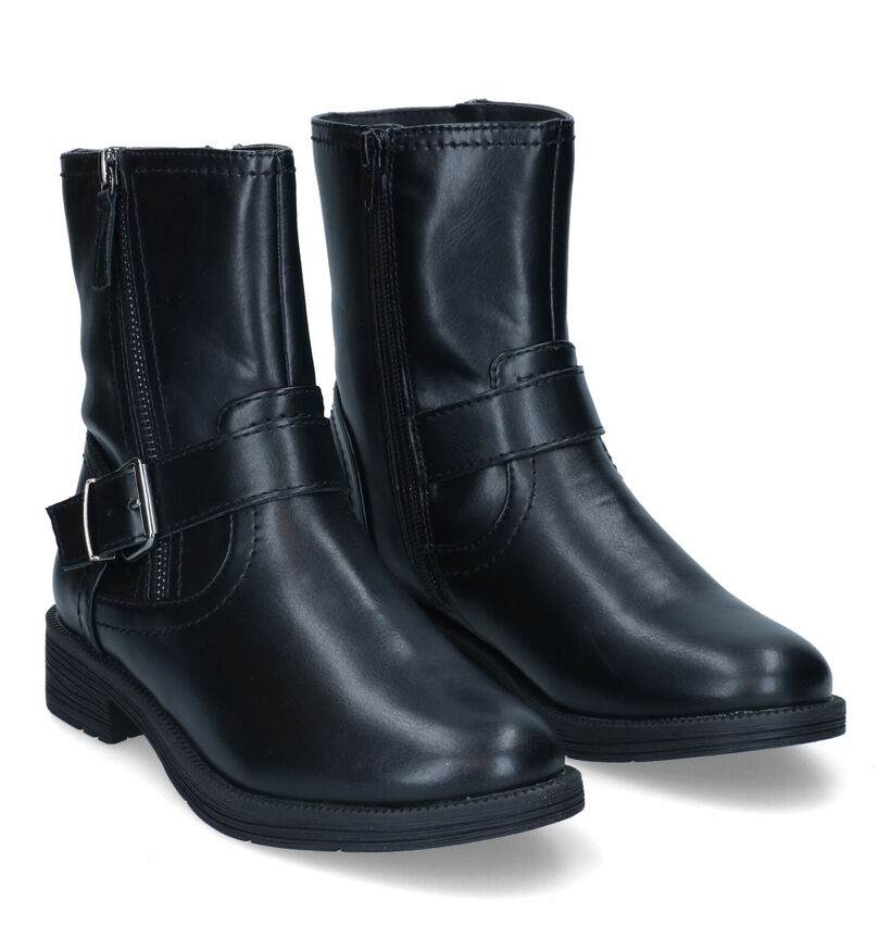 Jana Bottines motardes en Noir en cuir (317960)
