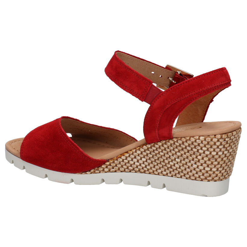 Gabor Sandales en Rouge en nubuck (271726)