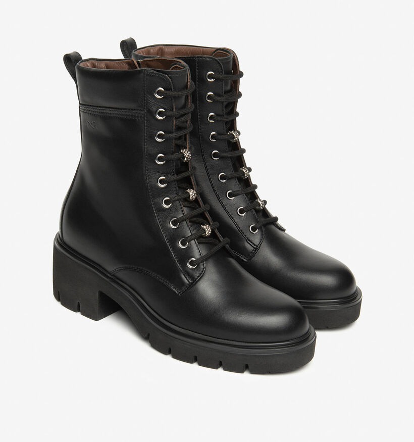 NeroGiardini Boots à lacets en Noir pour femmes (363951) - pour semelles orthopédiques