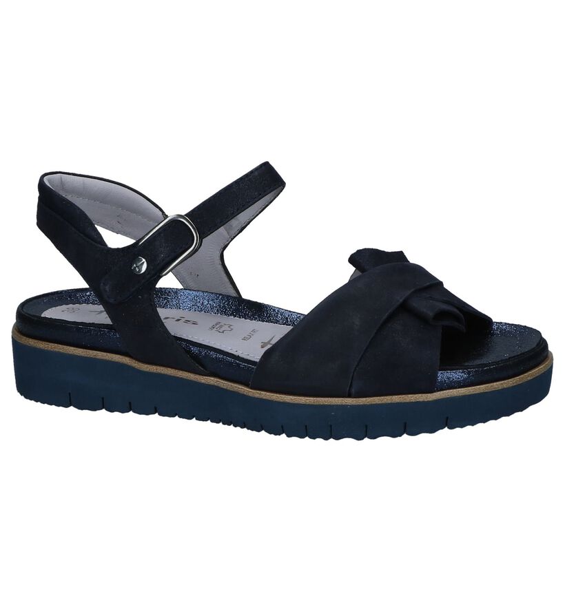 Donkerblauwe Sandalen Tamaris Pure Relax in nubuck (244141)