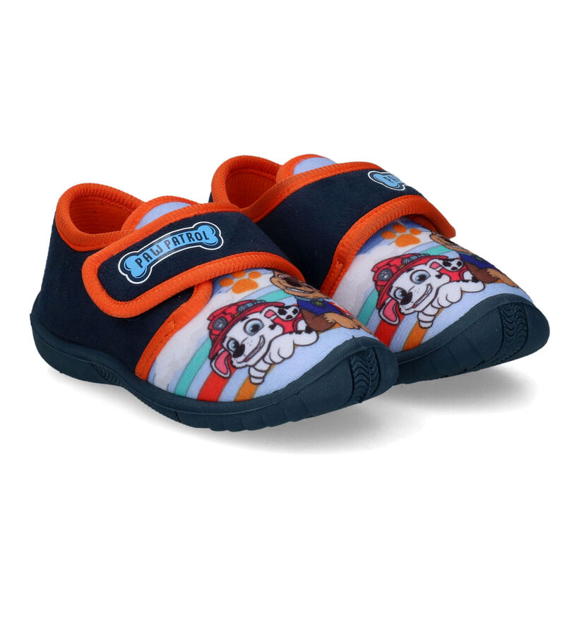 Paw Patrol Pantoufles fermées en Bleu foncé en textile (313626)