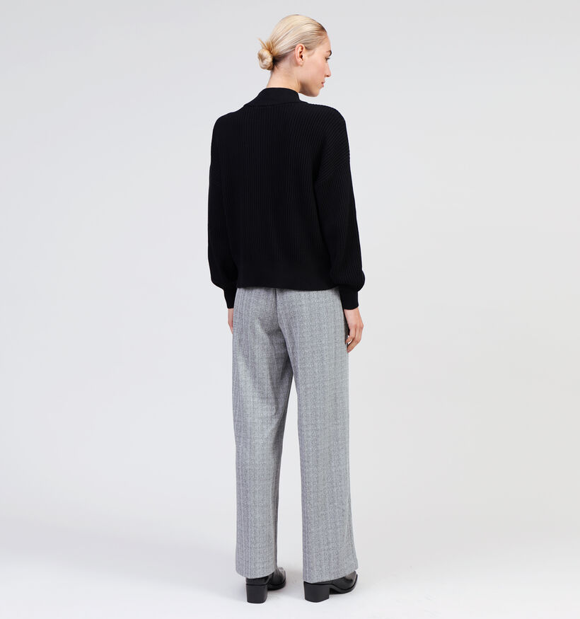Vero Moda Silva Grijze Wijde broek L32 voor dames (349080)