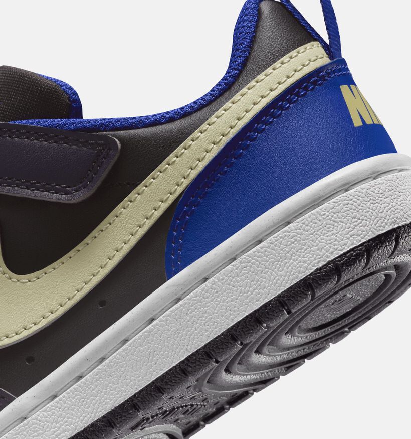 Nike Court Borough Blauwe/Zwarte Sneakers voor jongens (364607) - geschikt voor steunzolen