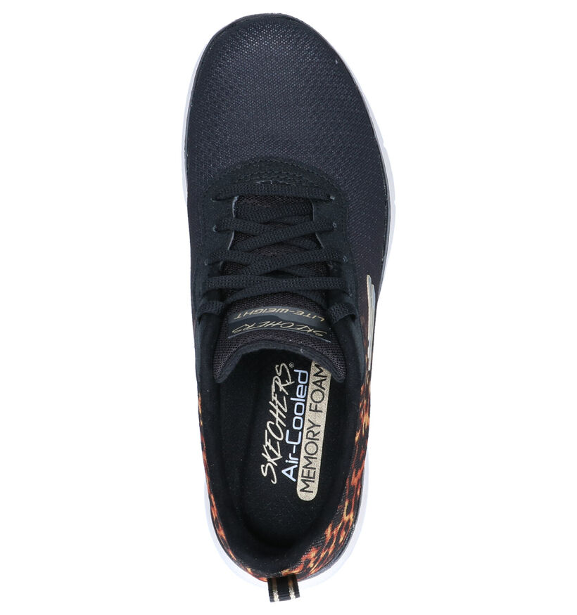 Skechers Flex Appeal Zwarte Sneakers in stof (264477)