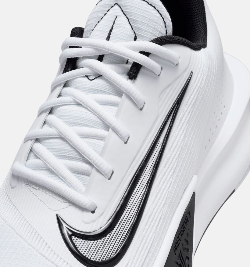 Nike Precision 7 Baskets en Blanc/Noir pour hommes (359814)