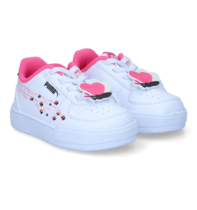 Puma Caven Small World Baskets en Blanc pour filles (311292)