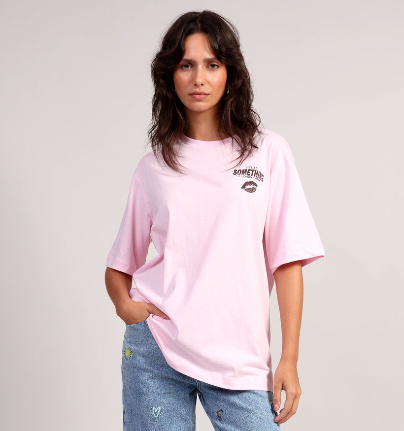 Vero Moda Laura Oversized Roze T-shirt voor dames (365846)