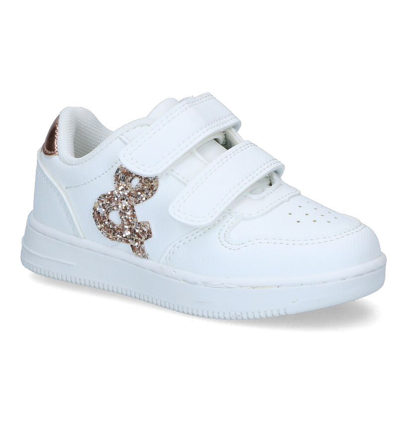 Milo & Mila Witte Velcroschoenen voor meisjes (320751)