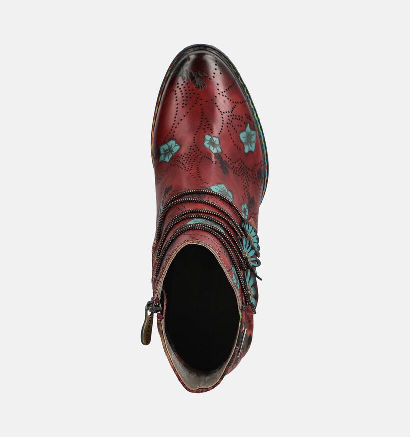 Laura Vita Maevao Bottines en Rouge fonc&eacute; pour femmes (381096)