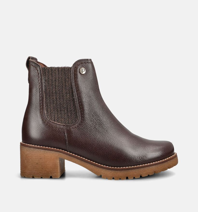 Pitillos Bottines &agrave; talons en Brun fonc&eacute; pour femmes (379732) - pour semelles orthop&eacute;diques