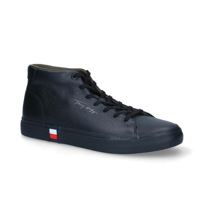 Tommy Hilfiger Corporate Zwarte Hoge Sneakers voor heren (296049)