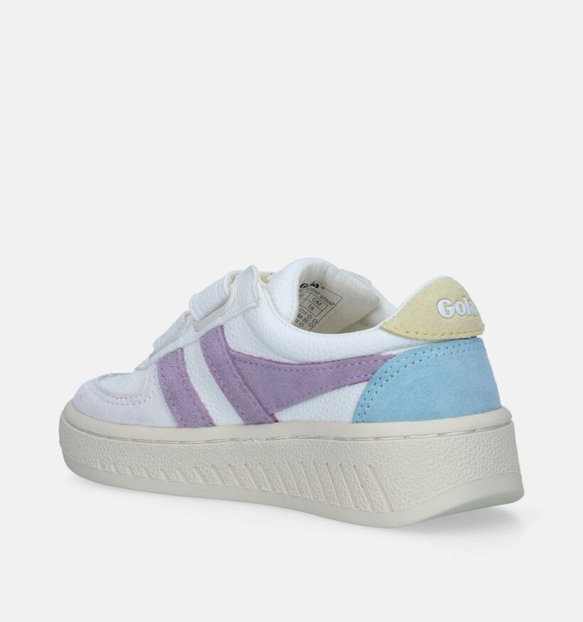 Gola Grandslam Trident Strap Witte Sneakers voor meisjes (348320) - geschikt voor steunzolen