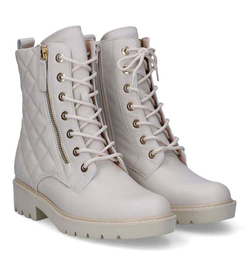 Gabor OptiFit Ecru Veterboots in leer (315280)