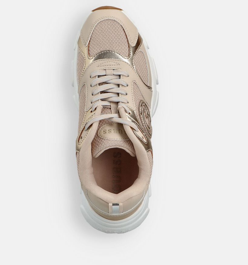 Guess Ibitha Beige/Gouden Sneakers voor dames (359556) - geschikt voor steunzolen