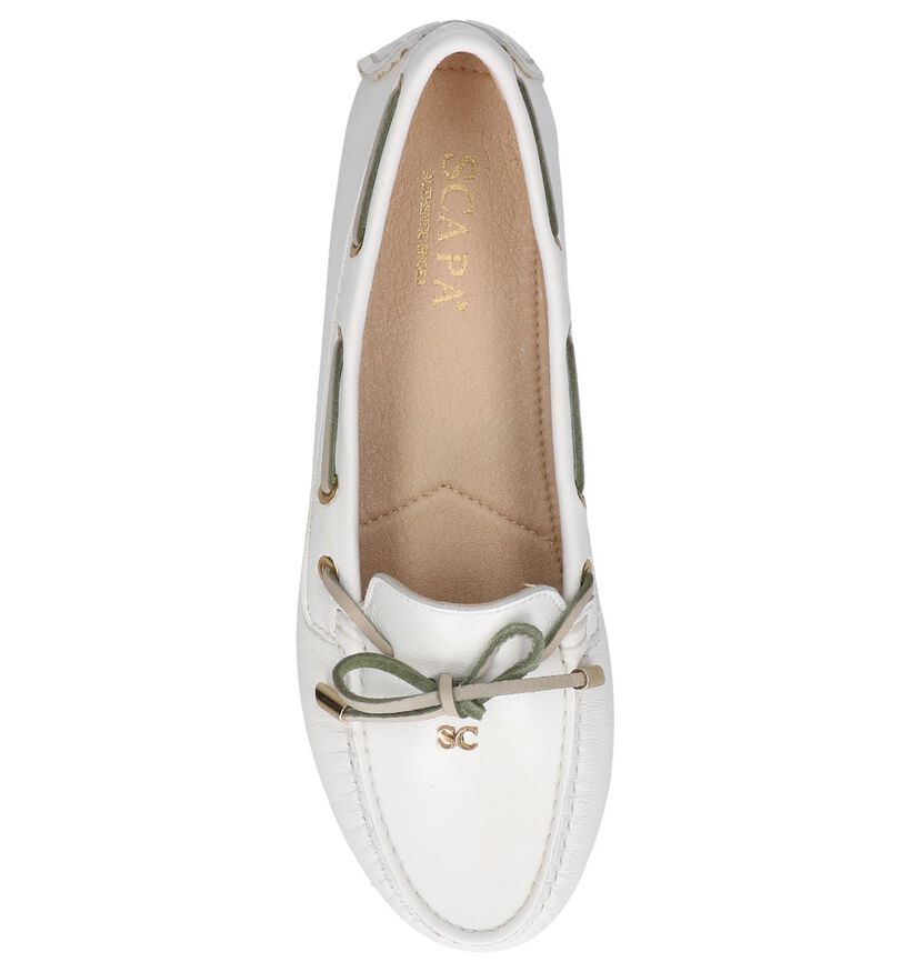 Witte Scapa Mocassins in leer (246086)