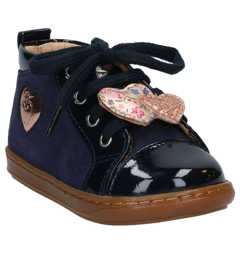 Shoo Pom Bouba Heart Blauwe Bottines voor meisjes (314054) - geschikt voor steunzolen
