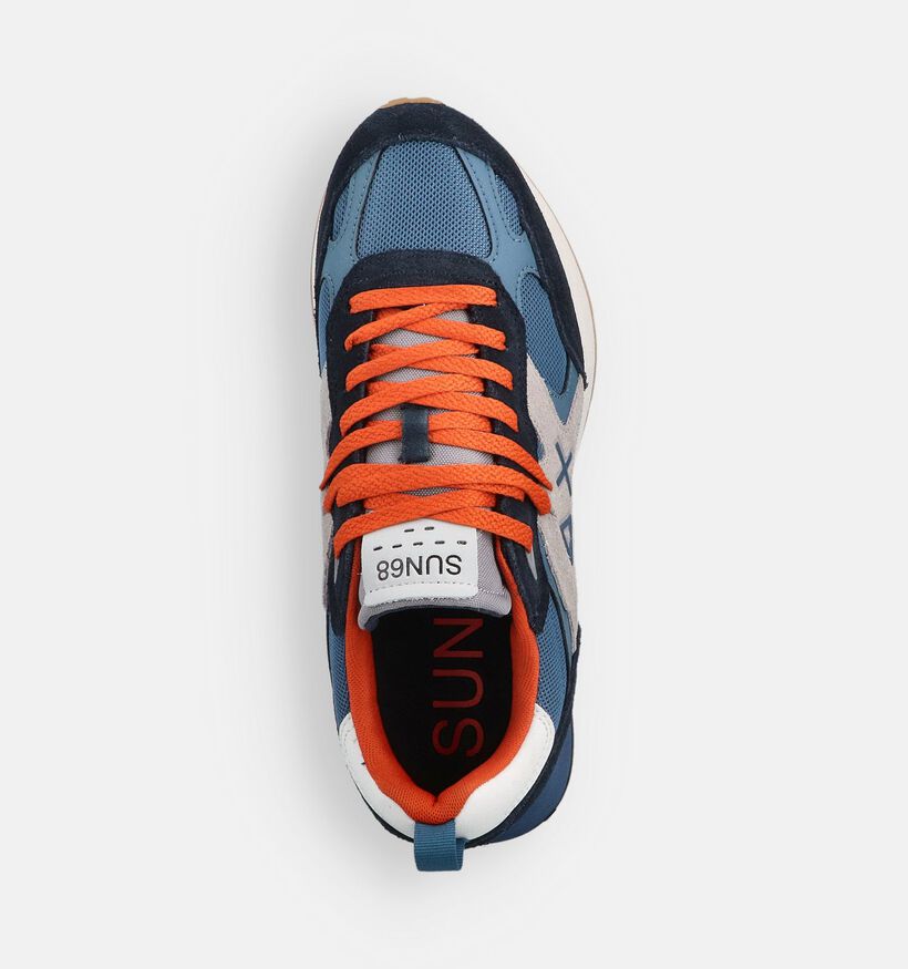 Sun68 Chaussures plates en Bleu pour hommes (361804) - pour semelles orthopédiques