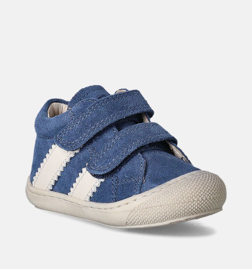 Naturino Macks Suede Blauwe Babyschoentjes voor jongens (359956) - geschikt voor steunzolen