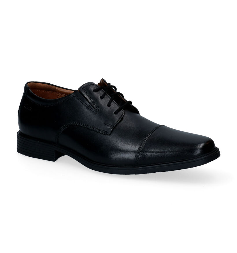 Clarks Tilden Cap Chaussures habillées en Noir en cuir (307887)