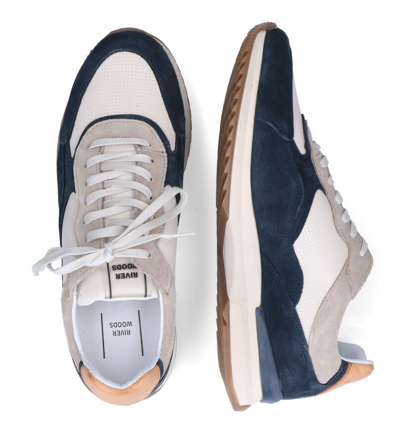 River Woods Blake Chaussures à lacets en Bleu en cuir (307293)