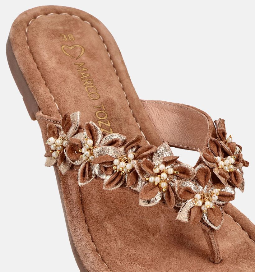 Marco Tozzi Tongs en Cognac pour femmes (371851)