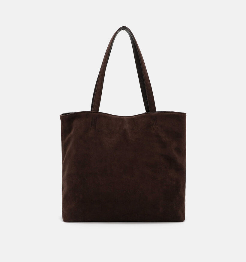 Emily & Noah Eva Suede Cabas en Brun fonc&eacute; pour femmes (378841)