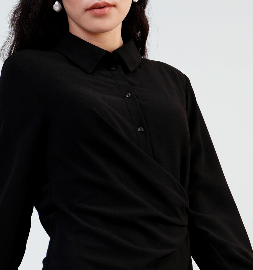 JDY Rizz Wrap Shirt Robe en Noir pour femmes (338155)