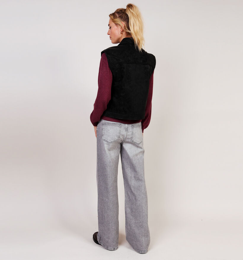 Vila Pulina Coated Zwarte Mouwloze Jas voor dames (361318)