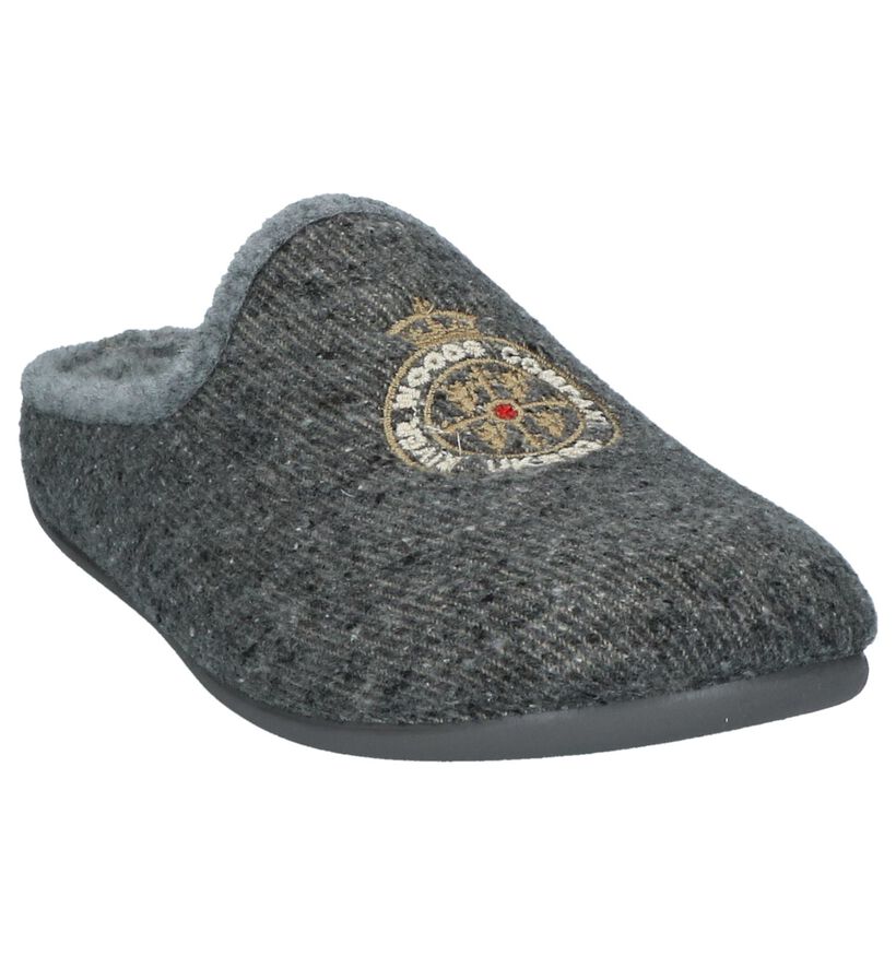 River Woods Pantoufles ouvertes en Gris en textile (231806)