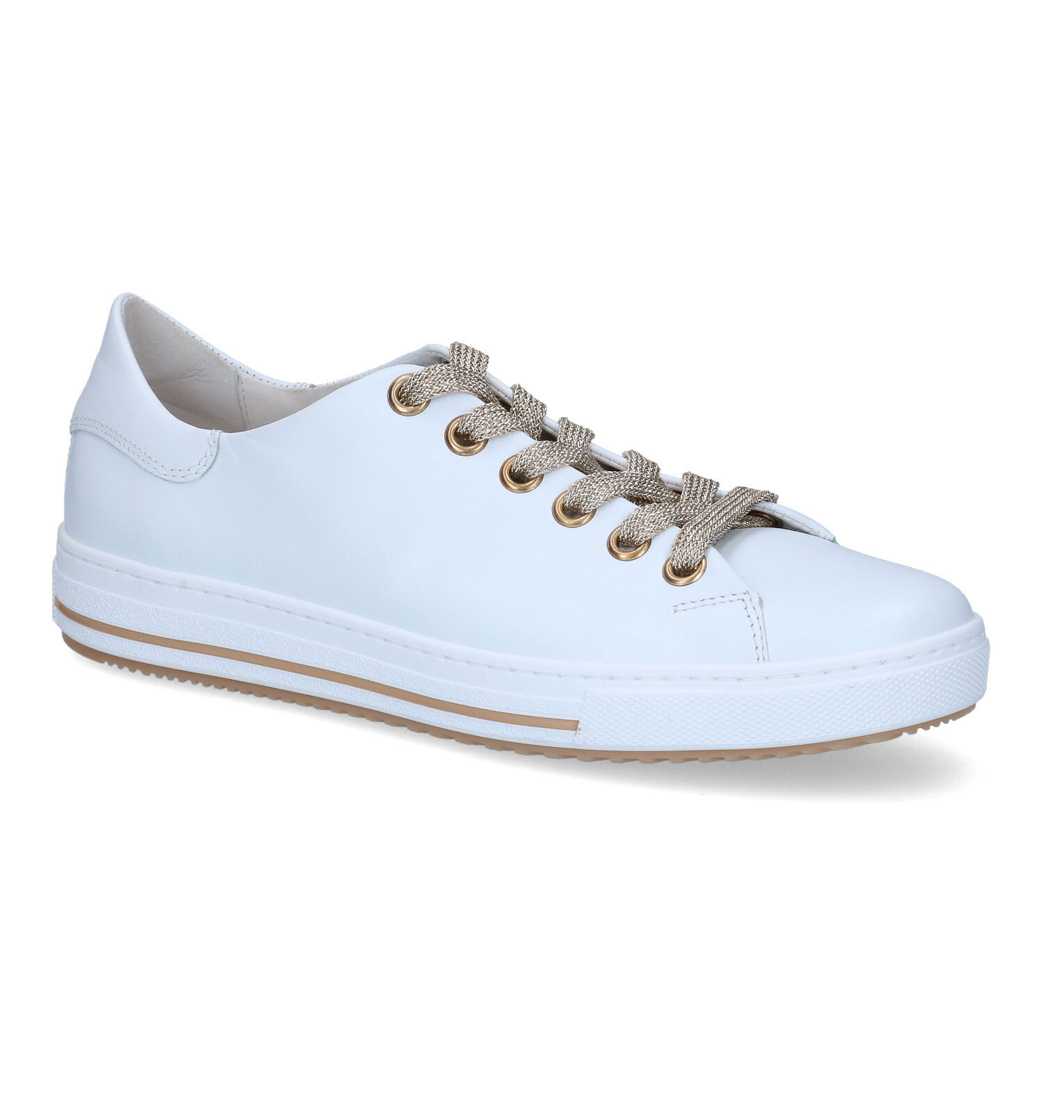 Gabor OptiFit Witte Veterschoenen Dames Sneakers Online op TORFS.BE