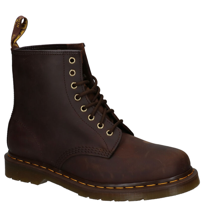 Dr. Martens Boots à lacets en Brun foncé en cuir (292455)