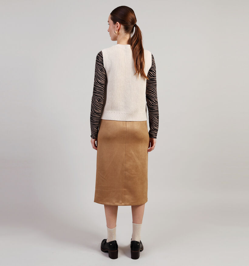 JDY Stella Ecru Mouwloze Gilet Gouden Knopen voor dames (362441)