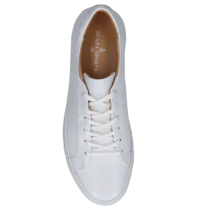 Witte Lage Sneaker Scapa in leer (246080)