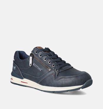 Mustang Chaussures plates Cognac/Bleu