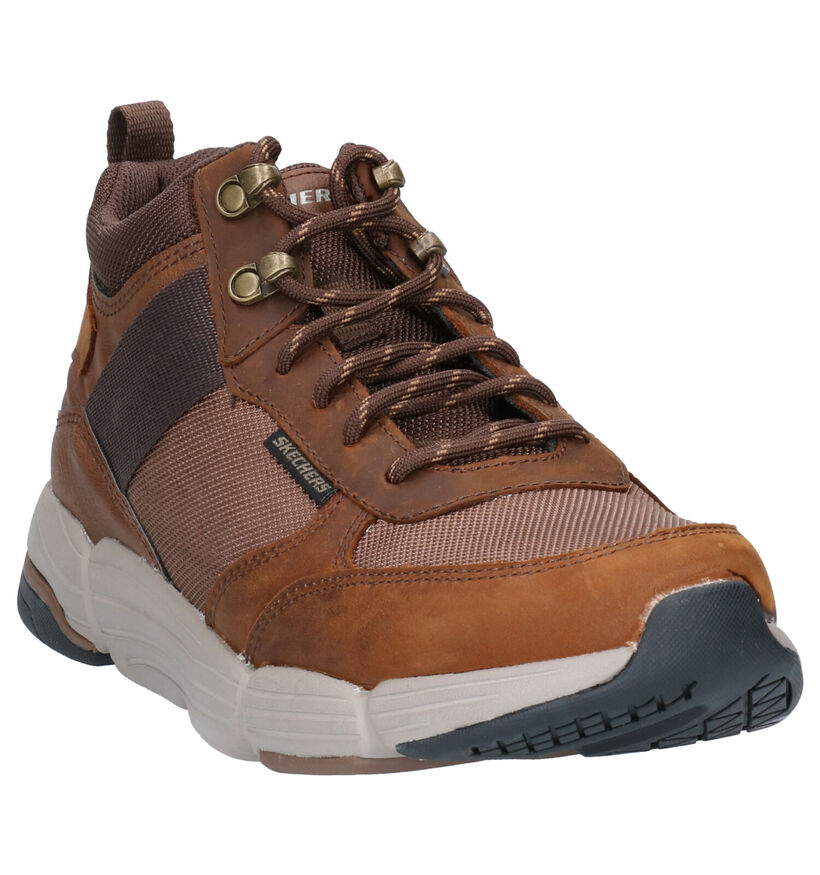 Skechers Metco Beltop Chaussures hautes en Brun en cuir (262809)