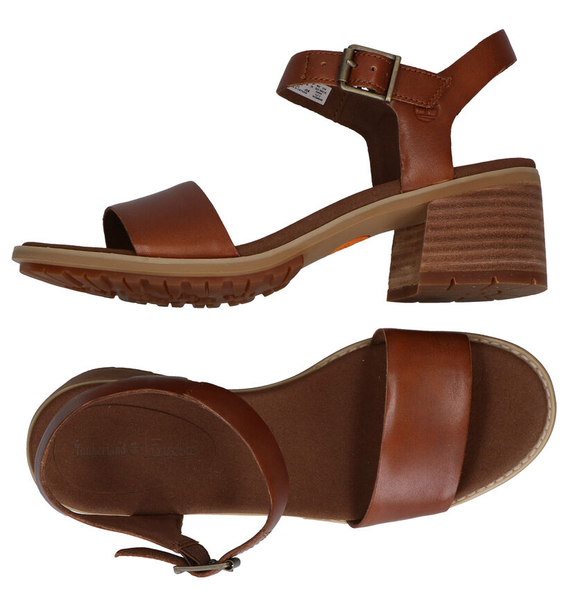 Timberland Laguna Shore Cognac Sandalen in leer (286131)