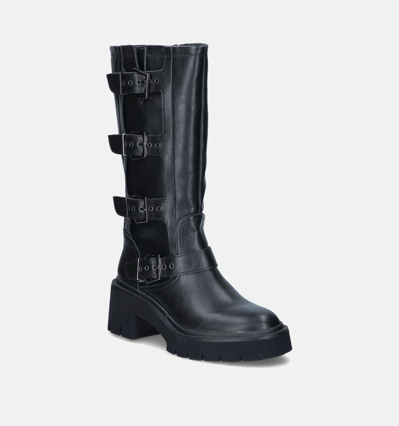 Tamaris Bottes de motard hautes en Noir pour femmes (346613)