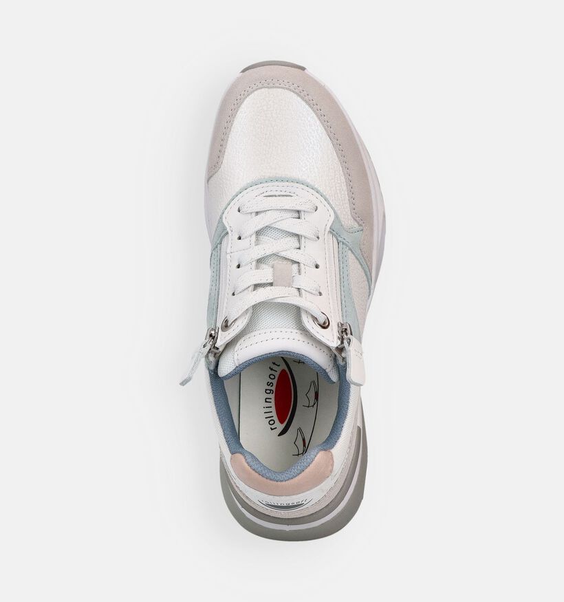 Gabor Rollingsoft Ecru Sneakers voor dames (368384) - geschikt voor steunzolen