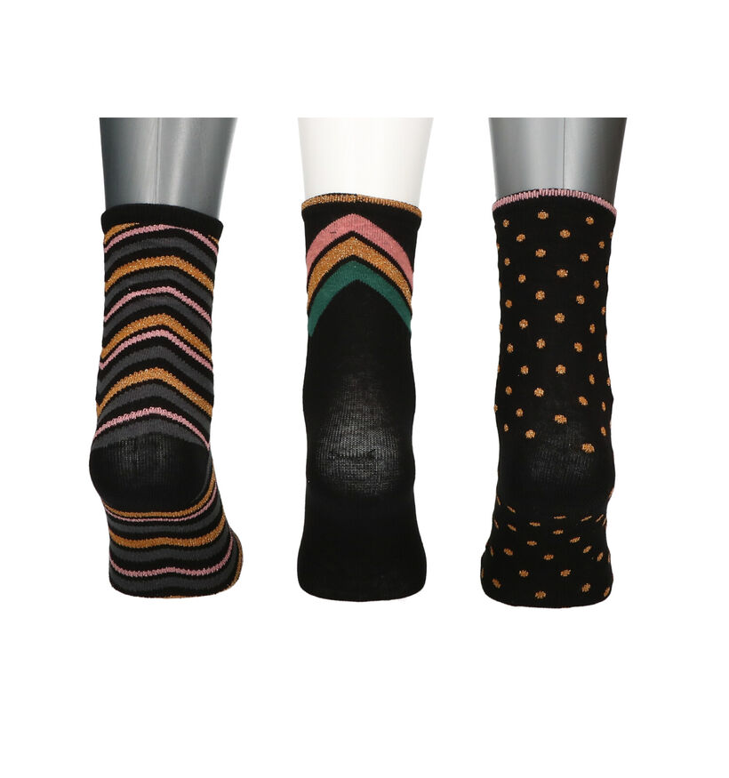 Teckel Socks Chaussettes en Noir - 3 Paire (281314)