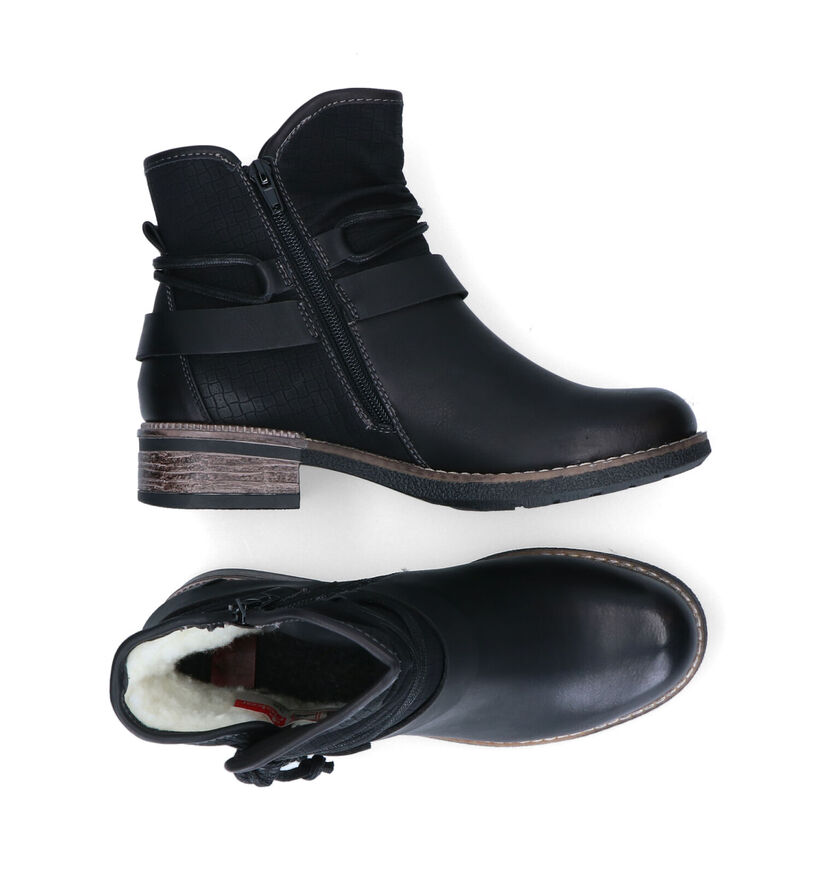 Rieker Bottines plates en Noir pour femmes (331652)