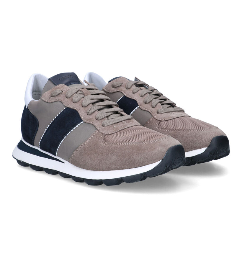 Geox Spherica Blauwe Veterschoenen in daim (326724)