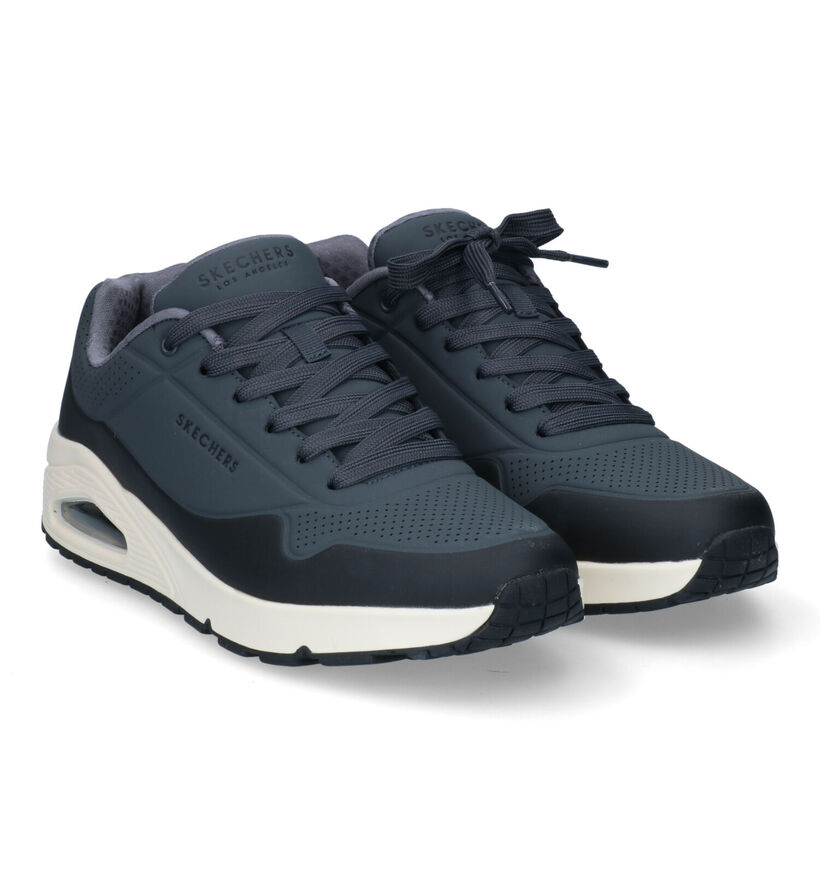 Skechers Uno Timeline Baskets en Noir en simili cuir (322938)