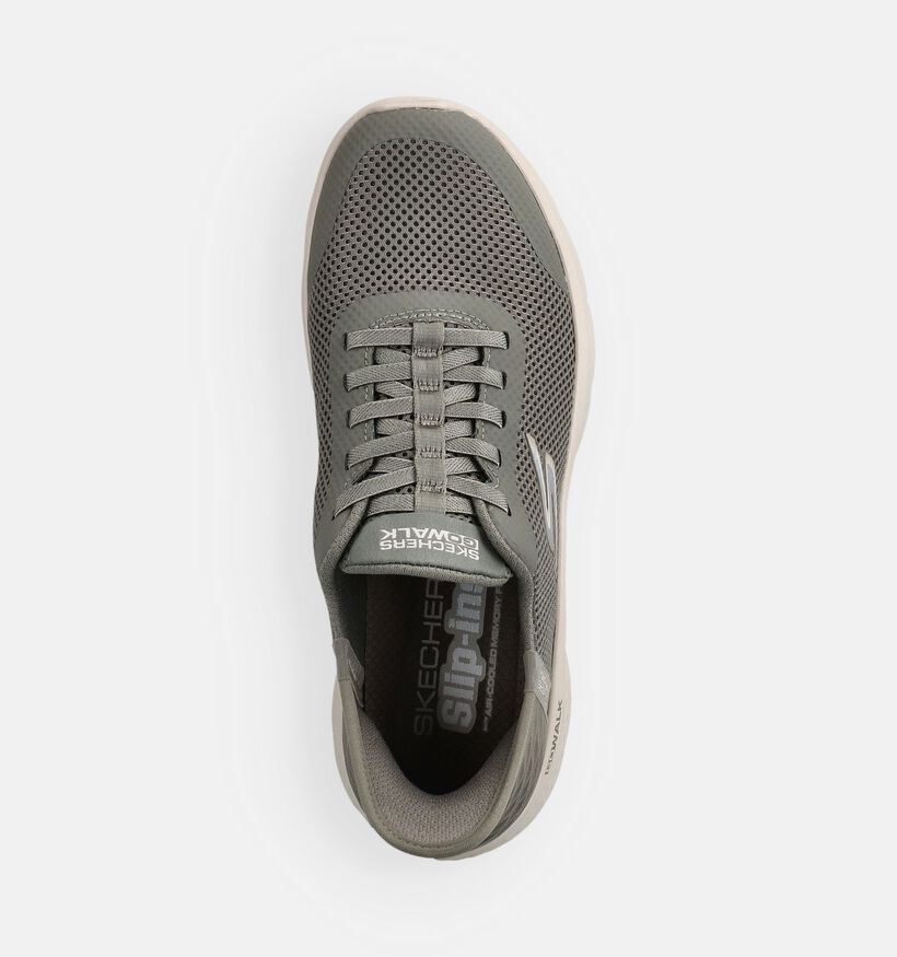 Skechers Go Walk Flex Groene Slip-in Sneakers voor dames (375601)
