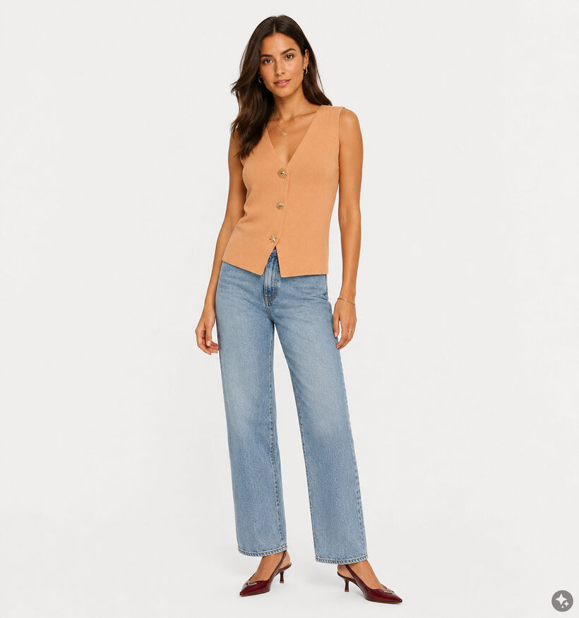 Vero Moda Kylie Oranje Gilet voor dames (379092)