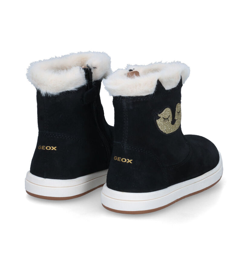Geox Trottola Bottes en Noir en nubuck (317606)