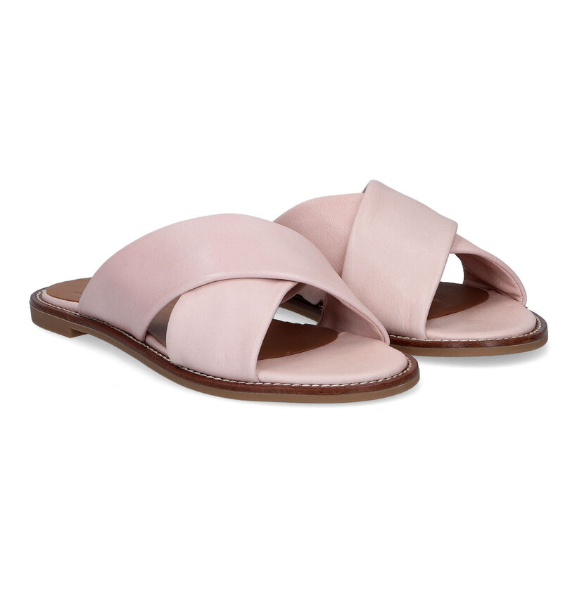 River Woods Dalia Roze Slippers in leer (307859)