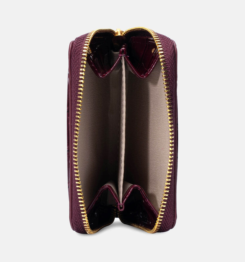 Laurent David Croco Porte-monnaie en Bordeaux pour femmes (365189)