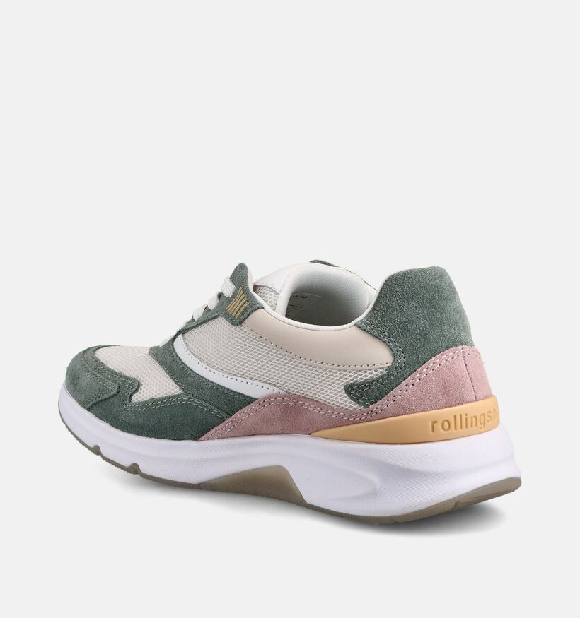 Gabor Rollingsoft Baskets en Vert pour femmes (369501) - pour semelles orthop&eacute;diques