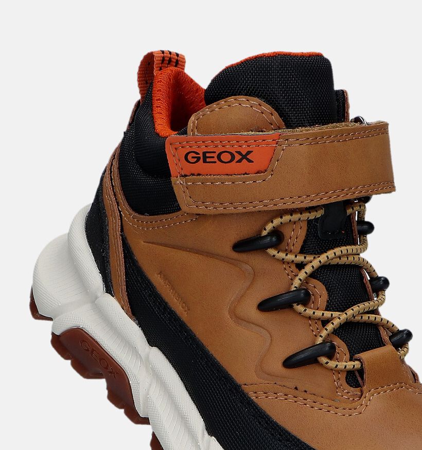 Geox Flexyper Baskets montantes en Jaune pour garçons (330094) - pour semelles orthopédiques
