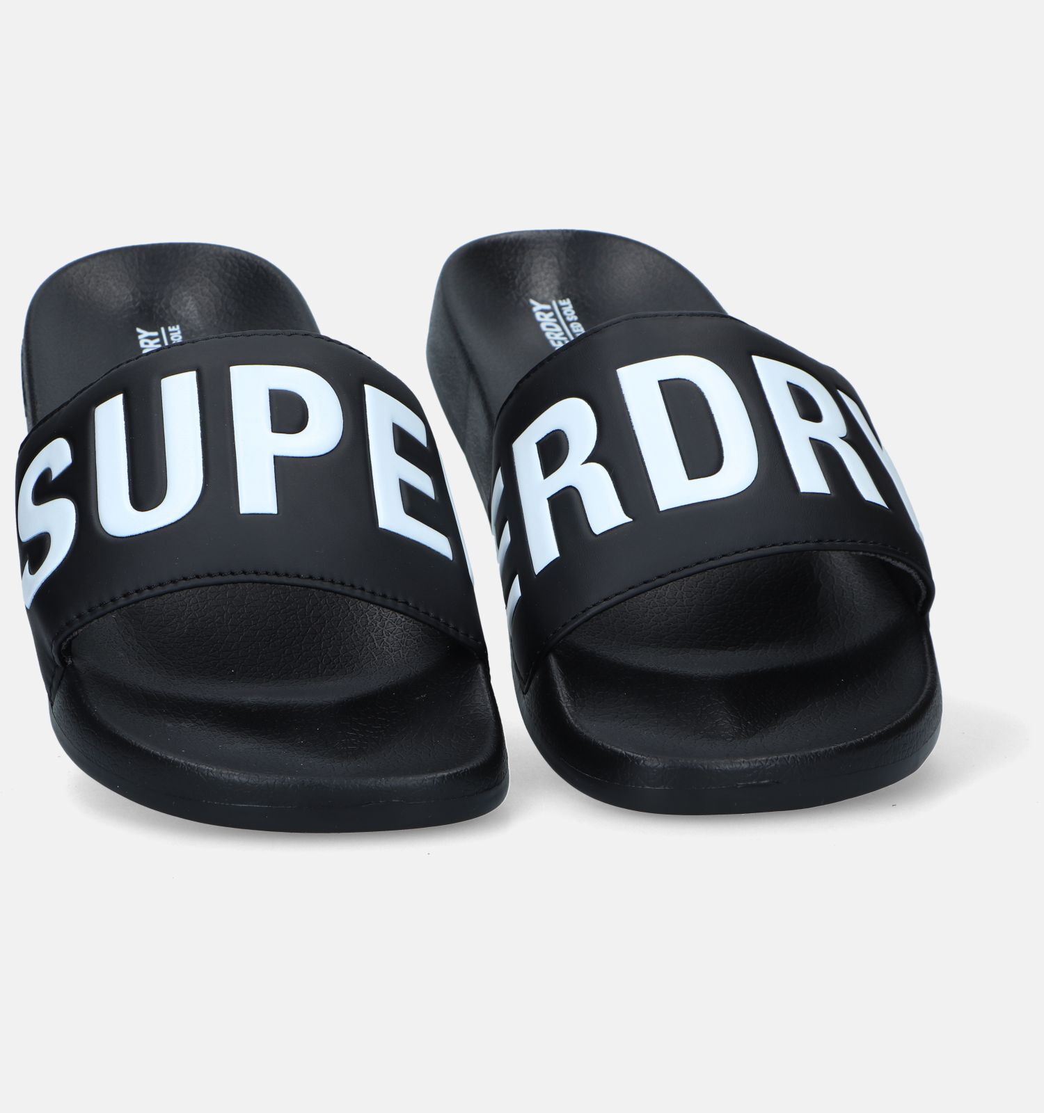 Superdry Code Core Zwarte Badslippers Heren Slippers Online op TORFS.BE